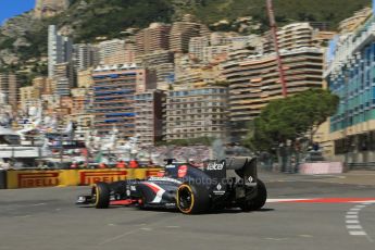 World © 2013 Octane Photographic Ltd. F1 Monaco GP, Monte Carlo -Thursday 23rd May 2013 - Practice 1. Sauber C32 - Nico Hulkenberg. Digital Ref : 0692lw1d7090