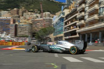 World © 2013 Octane Photographic Ltd. F1 Monaco GP, Monte Carlo -Thursday 23rd May 2013 - Practice 1. Mercedes AMG Petronas F1 W04 - Nico Rosberg. Digital Ref : 0692lw1d7105