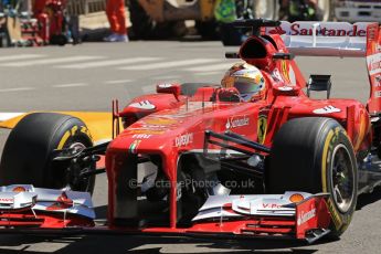 World © 2013 Octane Photographic Ltd. F1 Monaco GP, Monte Carlo -Thursday 23rd May 2013 - Practice 1. Scuderia Ferrari F138 - Fernando Alonso. Digital Ref : 0692lw1d7243