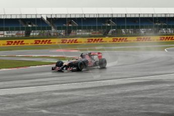 World © Octane Photographic Ltd. Saturday 5th July 2014. British GP, Silverstone, UK - Formula 1 Practice 3. Scuderia Toro Rosso STR 9 – Daniil Kvyat. Digital Ref: 1017LB1D2759