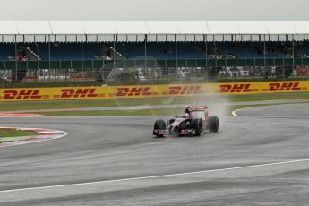 World © Octane Photographic Ltd. Saturday 5th July 2014. British GP, Silverstone, UK - Formula 1 Practice 3. Scuderia Toro Rosso STR 9 – Daniil Kvyat. Digital Ref: 1017LB1D2875
