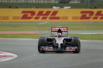 World © Octane Photographic Ltd. Saturday 5th July 2014. British GP, Silverstone, UK - Formula 1 Practice 3. Scuderia Toro Rosso STR 9 – Daniil Kvyat. Digital Ref: 1017LB1D8911
