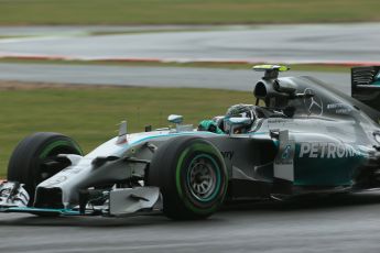 World © Octane Photographic Ltd. Saturday 5th July 2014. British GP, Silverstone, UK. - Formula 1 Practice 3. Mercedes AMG Petronas F1 W05 Hybrid - Nico Rosberg. Digital Ref: 1017LB1D8968