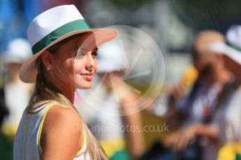 World © Octane Photographic Ltd. Grid girls. Sunday 6th September 2015, F1 Italian GP Drivers’ Parade, Monza, Italy. Digital Ref: 1418LB5D9074
