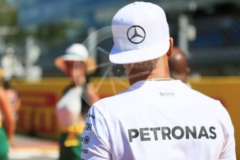 World © Octane Photographic Ltd. Mercedes AMG Petronas F1 W06 Hybrid – Lewis Hamilton. Sunday 6th September 2015, F1 Italian GP Justin Wilson 1 minute’s silence, Monza, Italy. Digital Ref: 1418LB5D9134