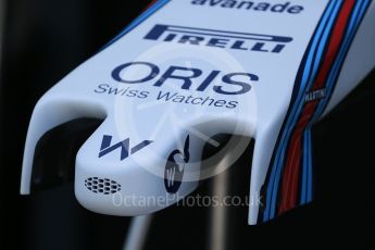 World © Octane Photographic Ltd. Williams Martini Racing, Williams Mercedes front nose. Wednesday 16th March 2016, F1 Australian GP, Melbourne, Albert Park, Australia. Digital Ref : 1513LB1D9586