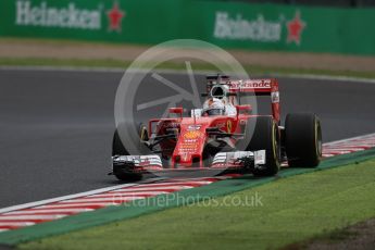 World © Octane Photographic Ltd. Scuderia Ferrari SF16-H – Sebastian Vettel. Friday 7th October 2016, F1 Japanese GP - Practice 2, Suzuka Circuit, Suzuka, Japan. Digital Ref : 1729LB1D4851