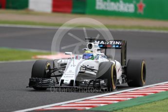 World © Octane Photographic Ltd. Williams Martini Racing, Williams Mercedes FW38 – Felipe Massa. Friday 7th October 2016, F1 Japanese GP - Practice 2, Suzuka Circuit, Suzuka, Japan. Digital Ref : 1729LB1D4880