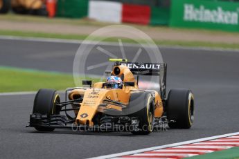 World © Octane Photographic Ltd. Renault Sport F1 Team RS16 – Jolyon Palmer. Friday 7th October 2016, F1 Japanese GP - Practice 2, Suzuka Circuit, Suzuka, Japan. Digital Ref : 1729LB1D4904