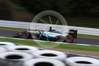 World © Octane Photographic Ltd. Mercedes AMG Petronas W07 Hybrid – Lewis Hamilton. Friday 7th October 2016, F1 Japanese GP - Practice 2. Suzuka Circuit, Suzuka, Japan. Digital Ref : 1729LB2D2205