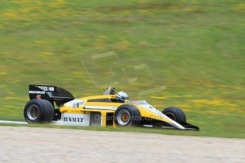 World © Octane Photographic Ltd. Sunday 21st June 2015. F1 Legends Parade – Red Bull Ring, Spielberg, Austria. 1985 Renault RE60 - driven on parade by Ricardo Patresse. Digital Ref. : 1321CB7D7486