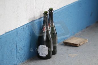 © Octane Photographic 2010. British F3 – Thruxton . 8th August 2010. Jean-Eric Vergne's victory bottles. Digital Ref : CB1D9943