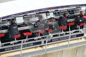 © Octane Photographic 2010. 2010 F1 Belgian Grand Prix, Friday August 27th 2010. Toro Rosso pitwall. Digital Ref : 0030CB1D0012