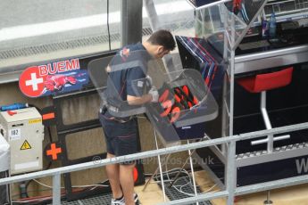 © Octane Photographic 2010. 2010 F1 Belgian Grand Prix, Friday August 27th 2010. Toro Rosso pitwall. Digital Ref : 0030CB1D0236