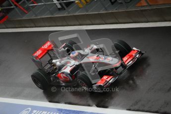 © Octane Photographic 2010. 2010 F1 Belgian Grand Prix, Friday August 27th 2010. McLaren MP4/25 - Jenson Button. Digital Ref : 0030CB1D0365
