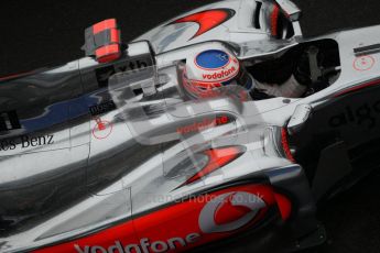 © Octane Photographic 2010. 2010 F1 Belgian Grand Prix, Friday August 27th 2010. McLaren MP4/25 - Jenson Button. Digital Ref : 0030CB1D0384
