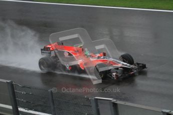 © Octane Photographic 2010. 2010 F1 Belgian Grand Prix, Friday August 27th 2010. Virgin VR-01 Lucas di Grassi. Digital Ref : 0030LW7D9712