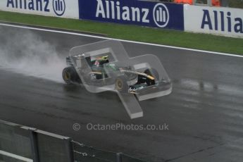 © Octane Photographic 2010. 2010 F1 Belgian Grand Prix, Friday August 27th 2010. Lotus T127 - Heikki Kovalainen. Digital Ref : 0030LW7D9763