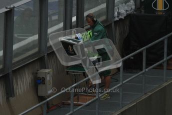 © Octane Photographic 2010. 2010 F1 Belgian Grand Prix, Friday August 27th 2010. Lotus pitwall. Digital Ref : 0030LW7D9771
