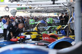 2010 Le Mans 24 Hour (24 Heures du Mans), 11th June 2010. Huge crowds in the pit lane. Digital ref : CB1D1995