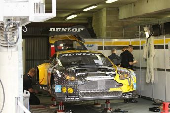 2010 Le Mans 24 Hour (24 Heures du Mans), 11th June 2010. JWM Motorsport - Aston Martin V8 Vantage garage. Digital ref : CB1D2033