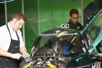 2010 Le Mans 24 Hour (24 Heures du Mans), 11th June 2010. Lola B09/60 Judd - Drayson Racing garage. Digital ref : CB1D2060