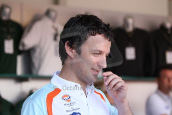 2010 Le Mans 24 Hour (24 Heures du Mans), 11th June 2010. Darren Turner in the Aston Martin paddock. Digital ref : CB1D2223