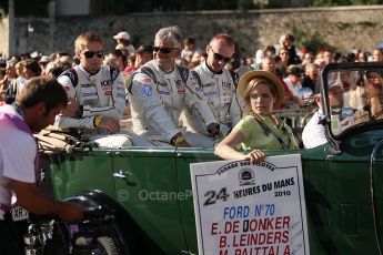 2010 Le Mans 24 Hour (24 Heures du Mans), 11th June 2010. Drivers' parade, Marc VDS Racing - Eric de Doncker, Bas Leinders, Markus Palttala. Digital ref : CB1D2384