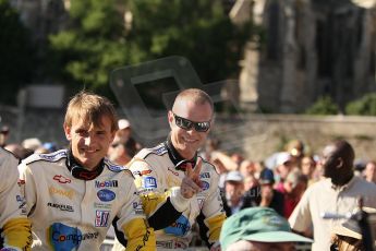 2010 Le Mans 24 Hour (24 Heures du Mans), 11th June 2010. Drivers' parade. Corvette Racing - Antonio Garcia, Jan Magnussen. Digital ref : CB1D2403