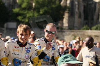 2010 Le Mans 24 Hour (24 Heures du Mans), 11th June 2010. Drivers' parade. Corvette Racing - Antonio Garcia, Jan Magnussen. Digital ref : CB1D2404