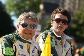 2010 Le Mans 24 Hour (24 Heures du Mans), 11th June 2010. Drivers' parade. Drayson Racing - Lord Paul Drayson, Jonny Cocker. Digital ref : CB1D2480