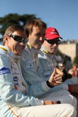 2010 Le Mans 24 Hour (24 Heures du Mans), 11th June 2010. Drivers' parade. Aston Martin Racing - Adrian Fernandez, Harold Primat, Stefan Mucke. Digital ref : CB1D2498