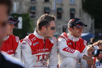 2010 Le Mans 24 Hour (24 Heures du Mans), 11th June 2010. Drivers' parade. Audi Sport Team Joest - Andre Lotterer, Marcel Fassler. Digital ref : CB1D2562