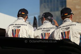 2010 Le Mans 24 Hour (24 Heures du Mans), 11th June 2010. Drivers' parade. BMW Motorsport - Dirk Muller, Andy Priaulx, Dirk Werner. Digital ref : CB1D2662