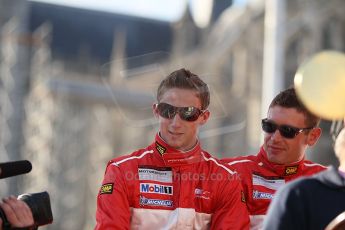 2010 Le Mans 24 Hour (24 Heures du Mans), 11th June 2010. Drivers' parade. BMS Scuderia Italia - Marco Holzer, Richard Westbrook. Digital ref : CB1D2731