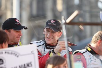 2010 Le Mans 24 Hour (24 Heures du Mans), 11th June 2010. Drivers' parade. Flying Lizard Motorsports - Darren Law, Jorg Bergmeister. Digital ref : CB1D2778