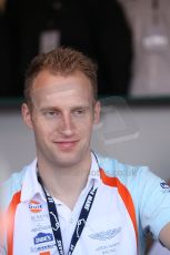 2010 Le Mans 24 Hour (24 Heures du Mans), 11th June 2010. Stefan Mucke in the Aston Martin paddock. Digital ref : CB1D2204