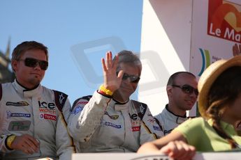 2010 Le Mans 24 Hour (24 Heures du Mans), 11th June 2010. Drivers' parade. Marc VDS Racing - Markus Palttala, Eric de Doncker, Bas Leinders. Digital ref : CB5D2478