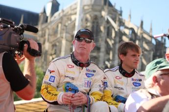 2010 Le Mans 24 Hour (24 Heures du Mans), 11th June 2010. Drivers' parade. Corvette Racing - Johnny O'Conell, Antonio Garcia. Digital ref : LW40D2505
