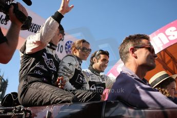 2010 Le Mans 24 Hour (24 Heures du Mans), 11th June 2010. Drivers' parade. Signature Plus - Franck Mailleux, Vanina Ickx, Pierre Ragues. Digital ref : LW40D2628