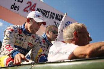 2010 Le Mans 24 Hour (24 Heures du Mans), 11th June 2010. Drivers' parade. Team Oreca Matmut - Loic Duval, Olivier Panis. Digital ref : LW40D2961