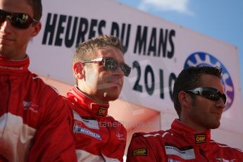 2010 Le Mans 24 Hour (24 Heures du Mans), 11th June 2010. Drivers' parade. BMS Scuderia Italia - Marco Holzer, Richard Westbrook. Digital ref : LW40D2974