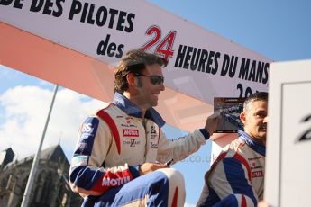 2010 Le Mans 24 Hour (24 Heures du Mans), 11th June 2010. Drivers' parade. Larbre Competition - Gabriele Gardel. Digital ref : LW40D3010