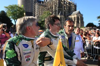 2010 Le Mans 24 Hour (24 Heures du Mans), 11th June 2010. Drivers' parade.Drayson Racing - Lord Paul Drayson, Jonny Cocker, Emmanuele Pirro. Digital ref : CB5D3266