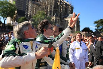2010 Le Mans 24 Hour (24 Heures du Mans), 11th June 2010. Drivers' parade.Drayson Racing - Lord Paul Drayson, Jonny Cocker, Emmanuele Pirro. Digital ref : CB5D3270