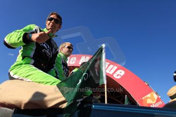 2010 Le Mans 24 Hour (24 Heures du Mans), 11th June 2010. Drivers' parade. Jaguar RSR - Marc Goosens, Ryan Dalziel. Digital ref : LW40D3316