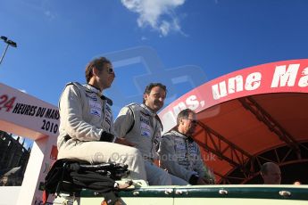 2010 Le Mans 24 Hour (24 Heures du Mans), 11th June 2010. Drivers' parade. Prospeed Competition - Niek Hommerson, Louis Machiels, Paul van Splunteren. Digital ref : CB5D3358