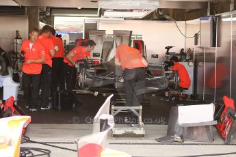 2010 Le Mans 24 Hour (24 Heures du Mans), 11th June 2010. Kolles - Audi R10 TDI garage. Digital ref : LW40D2192