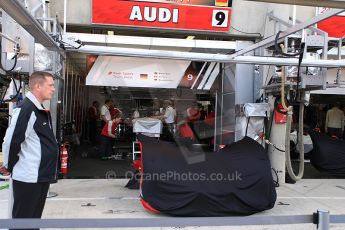 2010 Le Mans 24 Hour (24 Heures du Mans), 11th June 2010. Audi Sport North America - Audi R16 plud TDI - garage. Digital ref : CB5D3082