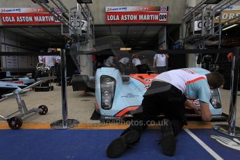 2010 Le Mans 24 Hour (24 Heures du Mans), 11th June 2010. Aston Martin Racing - Lola B09/60-Aston Martin garage. Digital ref : CB5D3099